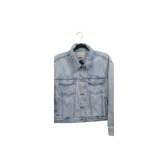 Madewell Oversized Jean Jacket in Junction Wash: Distressed Edition. Size XL - Picture 6 of 11